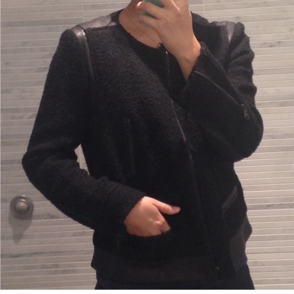 Club Monaco Wool & Leather Jacket View 2